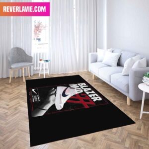 Nike Blazer Mid 77 Vintage White n Black Home Decor Sneaker Rug