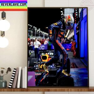 Oracle Red Bull Racing F1 Team In Saudi Arabian GP At Jeddah Corniche Circuit Home Decor Poster Canvas