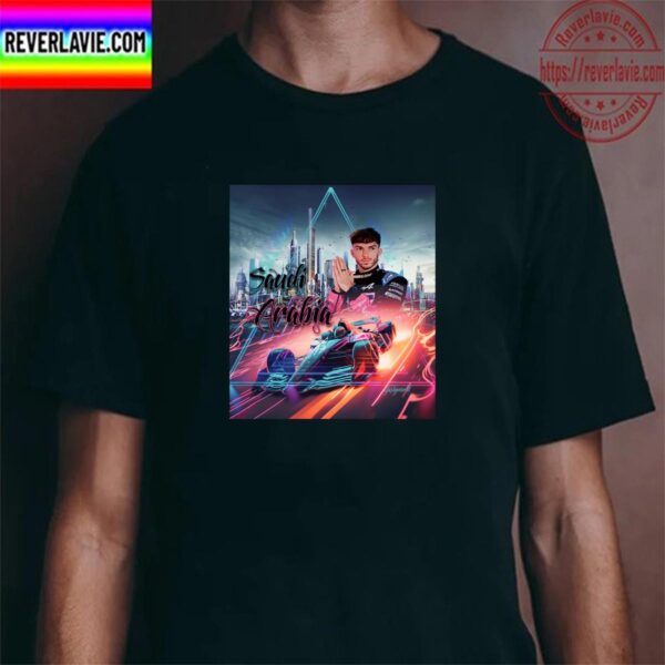 Pierre Gasly And BWT Alpine F1 Team In Saudi Arabian GP At Jeddah Corniche Circuit Classic T-Shirt