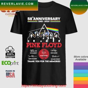 Pink Floyd 58th Anniversary 1965-2023 thank You for the memories signatures T-shirt