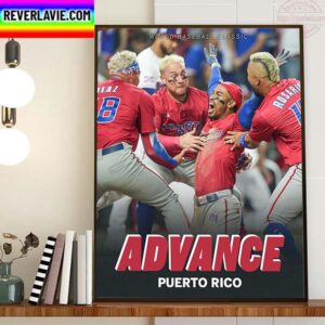 Puerto Rico Advances Quarterfinals Of The 2023 World Baseball Classic Home Decor Poster Canvas