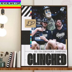Purdue Boilermakers Mens Basketball Are 2023 Big Ten Conference Champions Home Decor Poster Canvas