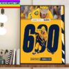 Roman Josi 600 Career NHL Points With Nashville Predators Home Decor Poster Canvas