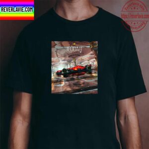 Scuderia Ferrari F1 Team In Saudi Arabian GP At Jeddah Corniche Circuit Classic T-Shirt
