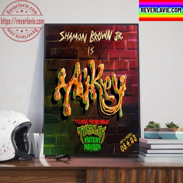 Shamon Brown Jr Is Michelangelo In Teenage Mutant Ninja Turtles Mutant Mayhem Home Decor Poster Canvas