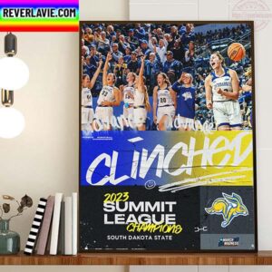 South Dakota State Womens Basketball Are 2023 Summit League Champions Home Decor Poster Canvas