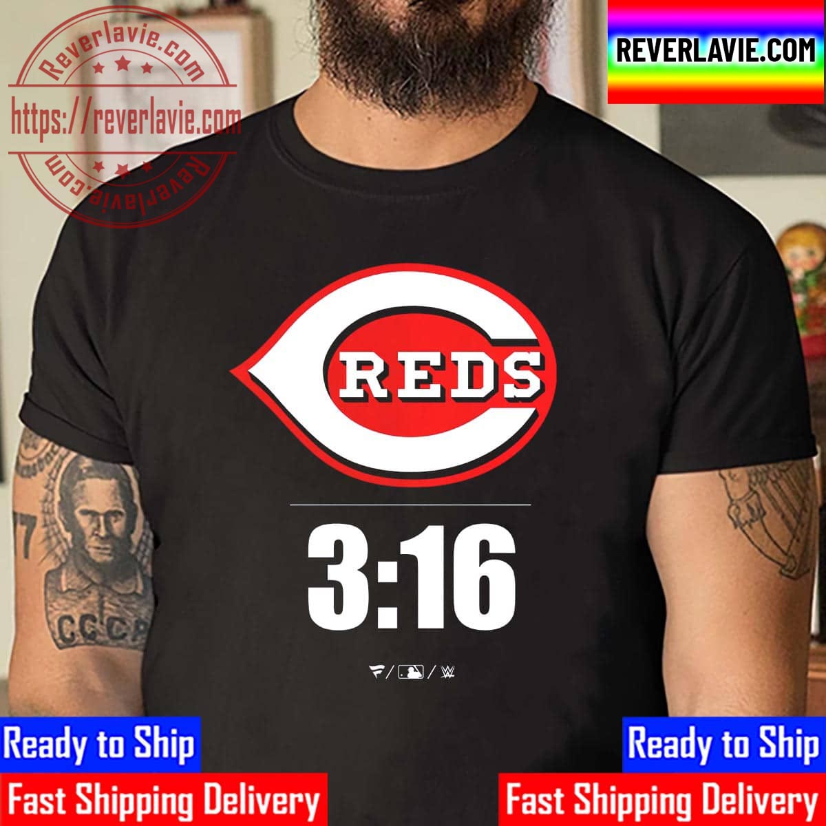 Stone Cold Steve Austin x Cincinnati Reds 3 16 Unisex T-Shirt Stone Cold Steve Austin x Cincinnati Reds 3 16 Unisex T-Shirt