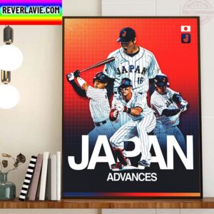 Team Japan Advances 5th Straight World Baseball Classic Semifinal Home Decor Poster Canvas