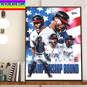 Team USA Baseball Championship Bound 2023 World Baseball Classic Home Decor Poster Canvas