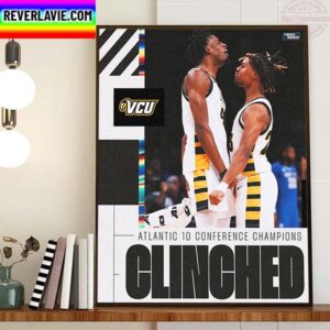 VCU Rams Mens Basketball Are 2023 Atlantic 10 Conference Champions Home Decor Poster Canvas