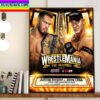WWE WrestleMania Goes Hollywood Brock Lesnar Vs The Giant Omos Home Decor Poster Canvas
