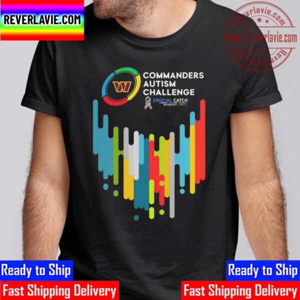Washington Commanders Autism Challenge Crucial Catch Intercept Autism 2023 Unisex T-Shirt