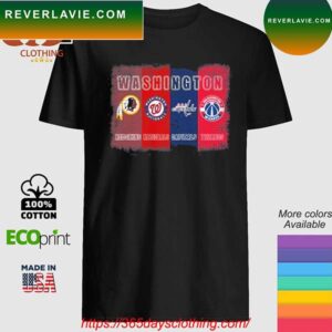 Washington Redskins Nationals Capitals and Wizards Four Team Players 2023 T-shirt