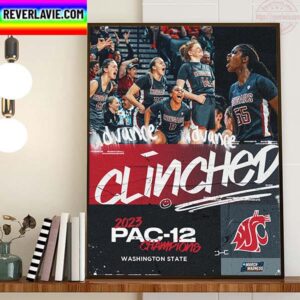 Washington State Cougars Womens Basketball Are 2023 PAC 12 Conference Champions Home Decor Poster Canvas