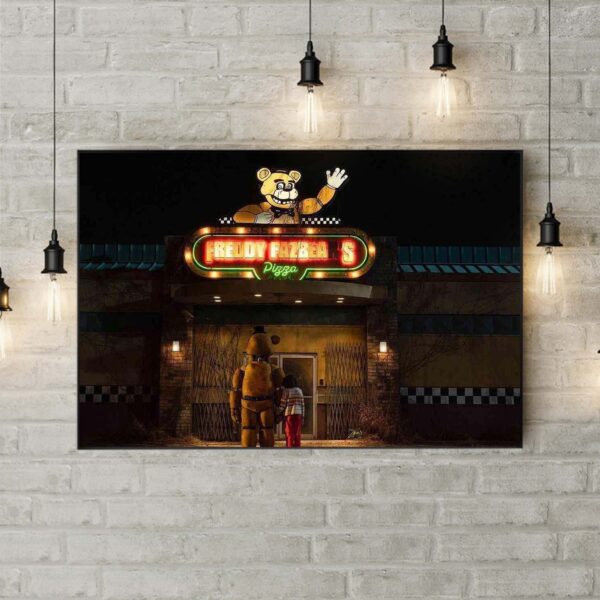 Five Nights at Freddys FNAF 2023 official poster canvas