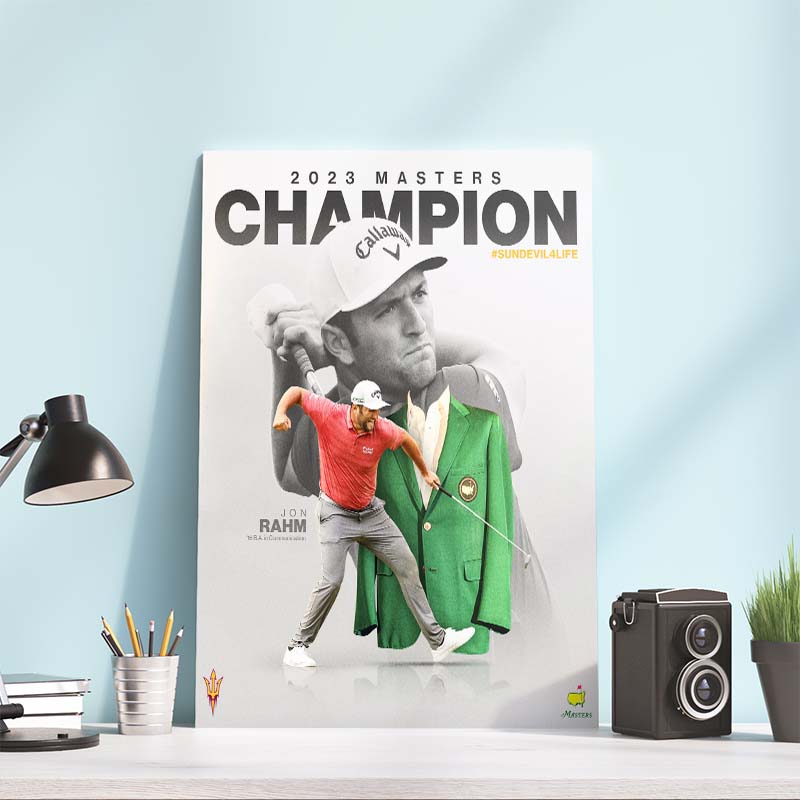 Jon Rahm is the 2023 Masters Champion Poster Canvas Jon Rahm is the 2023 Masters Champion Poster Canvas