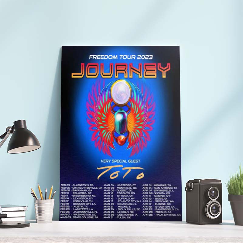 Journey Freedom Tour 2023 Official Poster Canvas Journey Freedom Tour 2023 Official Poster Canvas