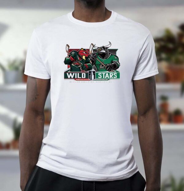 Minesota Wild vs Dallas Stars Western Conference Quarter Finals Stanley Cup Playoffs T-shirt