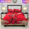 Nike Air Red Spiderweb Queen Bedding Set