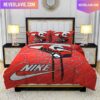 Nike Air Jordan 23 Red Comforter Bedding Set