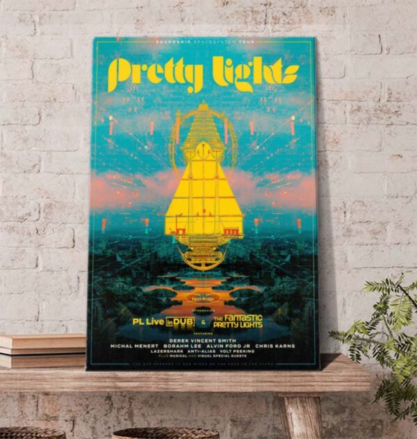 Pretty Lights come back Soundship Space sytem Tour 2023 Poster Canvas