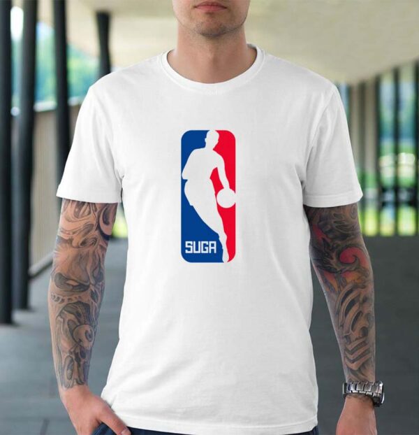 SUGA x NBA official ambassador 2023 logo T-shirt