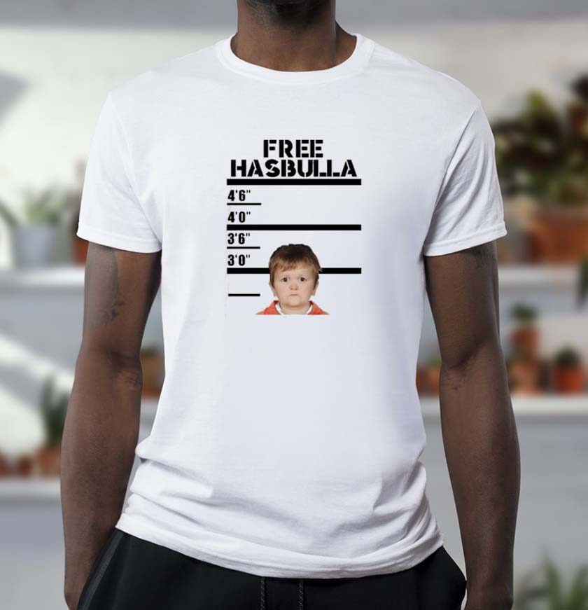 Free Hasbulla Abdualliev Mugshot T-shirt Free Hasbulla Abdualliev Mugshot T-shirt