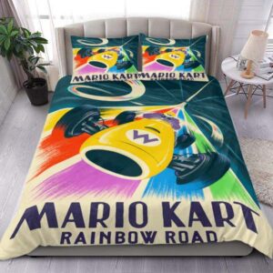 Mario Kart Rainow Road Gaming Comforter Bedding Set