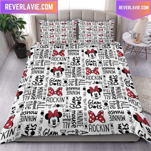 Minnie Mouse Glam Dots Queen Bedding Set Minnie Mouse Glam Dots Queen Bedding Set