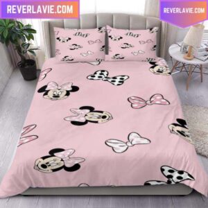 Minnie Mouse Pink Pattern Queen Bedding Set