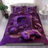 Dark Blue Gaming Partern King Bedding Set