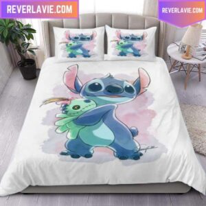 Stitch Sweetie Boy Pink Queen Bedding Set