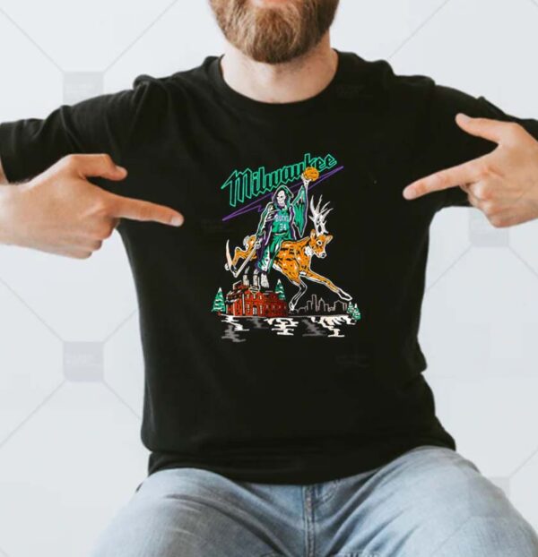 Warren Lotas Milwaukee Bucks Buckrider Reaper Deer Unisex T-shirt
