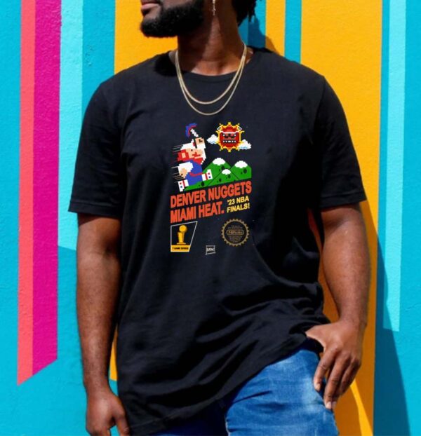 Denver Nuggets vs Miami Heat 23 NBA Finals Pixel Lurk Design T-shirt