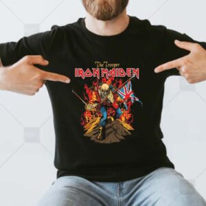 Iron Maiden the trooper flames unisex T-shirt