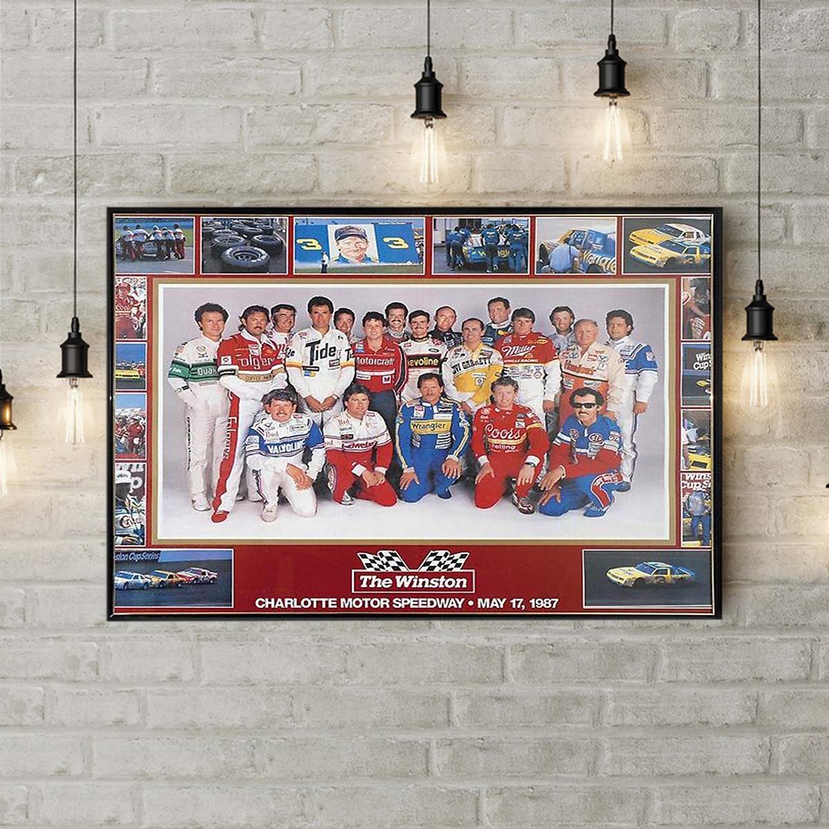 The Winston Charlotte Motor Speedway Tim Richmond all star 1987 Poster Canvas The Winston Charlotte Motor Speedway Tim Richmond all star 1987 Poster Canvas