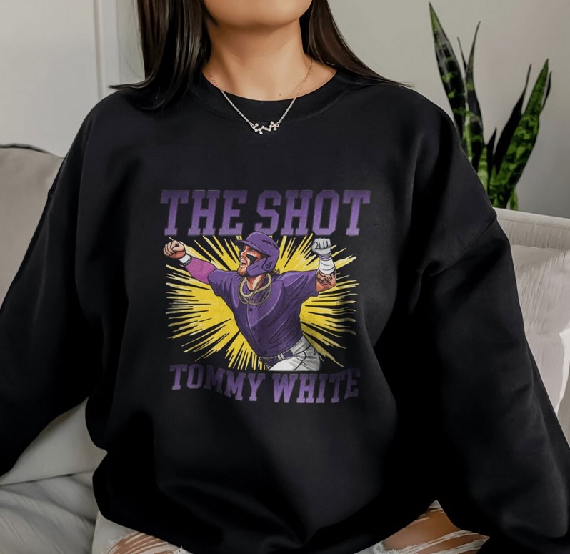 Tommy White The Shot LSU Tigers baseball Championship 2023 T-shirt Tommy White The Shot LSU Tigers baseball Championship 2023 T-shirt