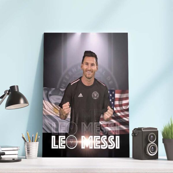 Welcome Lionel Messi to sign Inter Miami official poster canvas