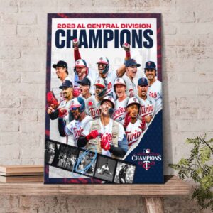 Congratulation Minnesota Twins 2023 AL Central Champions Poster Canvas