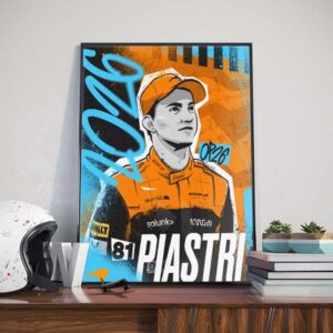 Congratulation Oscar Piastri signed a contract McLaren to 2026 poster canvas