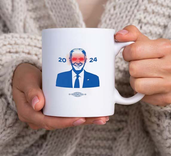 Joe Biden using dark brandon coffee mug Joe Biden using dark brandon coffee mug