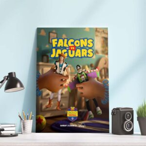 Toy Story Funday Football Disney NFL Falcons vs Jaguars 2023 Poster Canvas