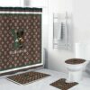 Bape World Gone Mad Signature Tiger Split Shark In Black Background Bathroom Set