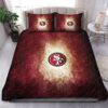 49ers Teams With Logo In Red Background Bedding Set 49ers Teams With Logo In Red Background Bedding Set