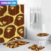 A Bathing Ape Cute Collection In Black Background Bathroom Set A Bathing Ape Cute Collection In Black Background Bathroom Set