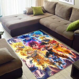 A Complete Timeline of Son Goku Super Saiyan Transformations Dragon Ball Z Rug Home Decor