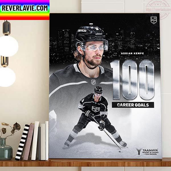 Adrian Kempe 100 Career Goals Los Angeles Kings NHL Home Decor Poster Canvas Adrian Kempe 100 Career Goals Los Angeles Kings NHL Home Decor Poster Canvas