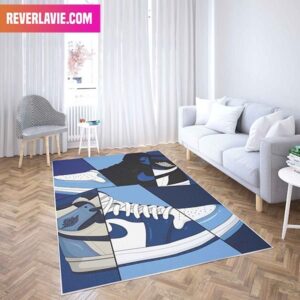 Air Jordan 1 Retro High OG Blue Moon Sneaker Rug Home Decor