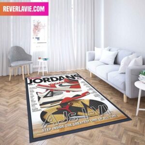 Air Jordan 1 x Air Jordan 4 Special Collector’s Issue Jordan Slam Kicks Sneaker Rug Home Decor