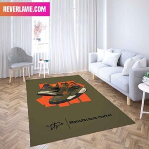 Air Jordan 4 New Undefeated Sneaker Rug Home Decor